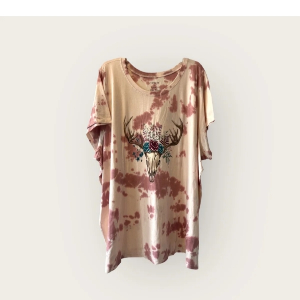 NWOT Torrid size 6 skull tye dye tee